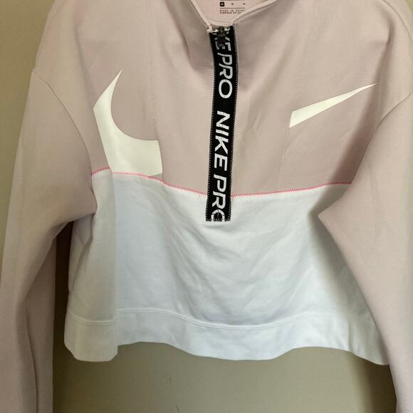 Nike Pro Get Fit Icon Clash Womens Fleece Sweatshirt Half-Zip Dri Fit Size M - Picture 11 of 16